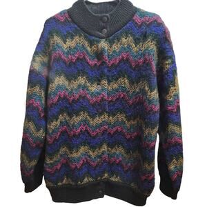 VINTAGE Boundary Waters womans button-up sweater size medium